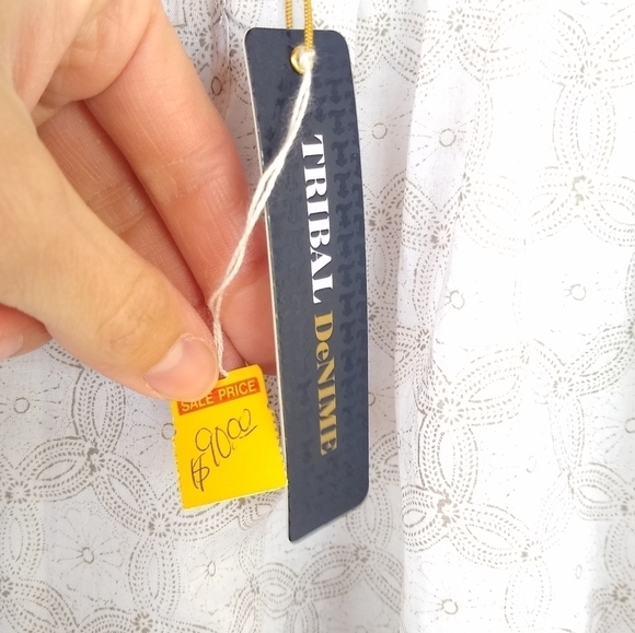 SALE 🛍️  NWT TRIBAL DENIME Long sleeve Peasant top Womens size XL - Picture 11 of 12